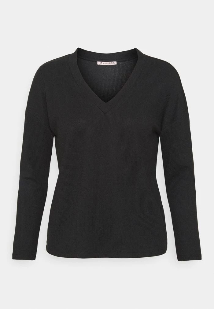 T-Shirt ANNA FIELD Anna Field Long Sleeved Top Noir Femme | EZE-5556511